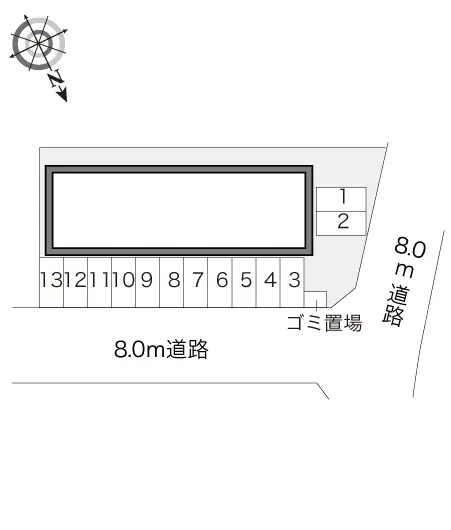 ★手数料０円★函館市石川町　月極駐車場（LP）